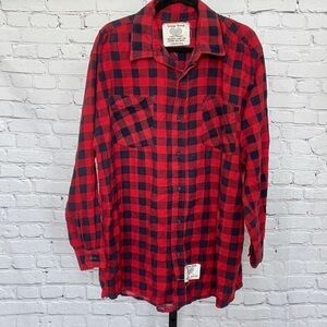 Vintage Revival Red and Black "Football" Flannel